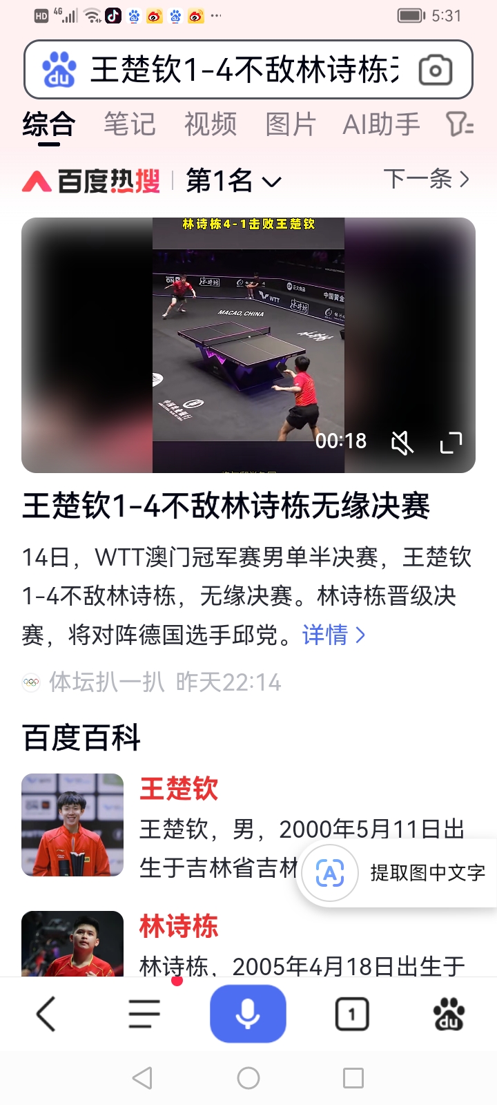 林诗栋为何3连败？张本说出原因决赛PK王楚钦全力以赴(林诗栋哪年出生)